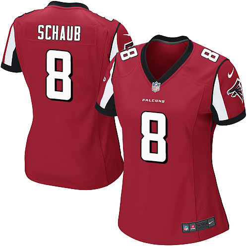 Women's Game Matt Schaub Nike Jersey Red Home - #8 NFL Atlanta Falcons